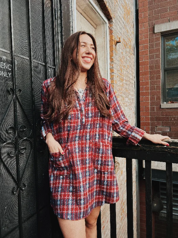 Wind River Plaid Flannel Dress