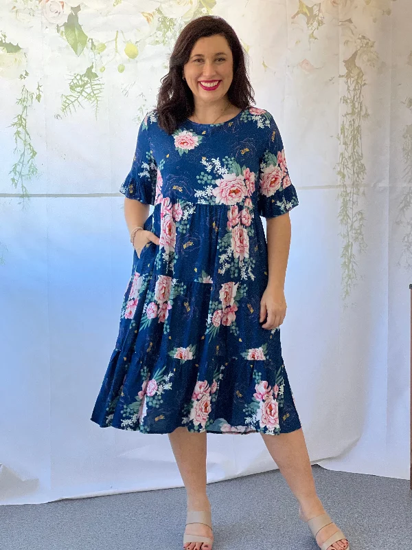 Annie Navy Floral Dress