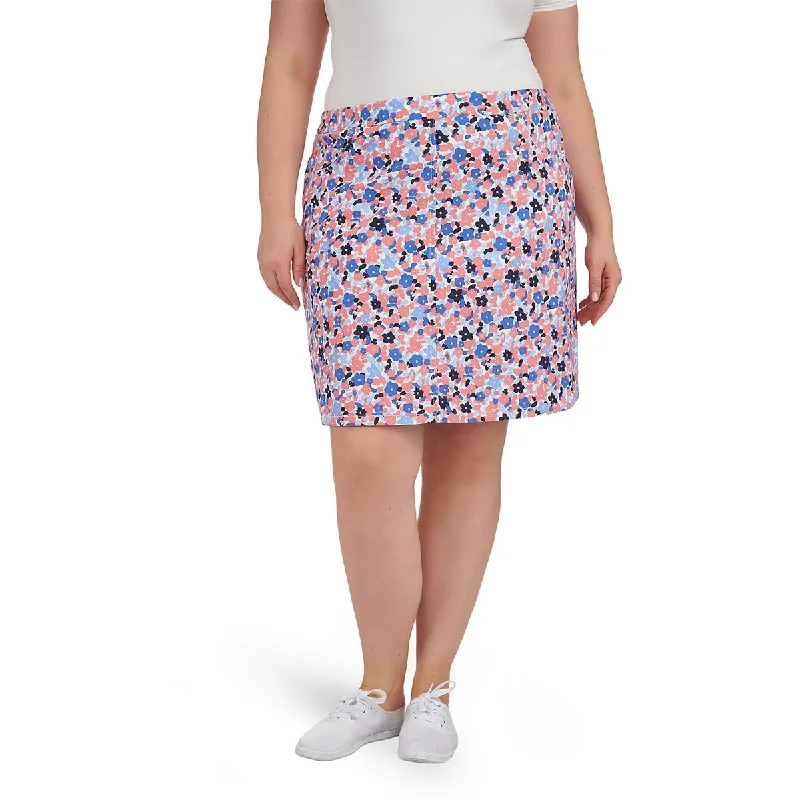 Hearts of Palm Womens Plus Above Knee Floral Print Skort