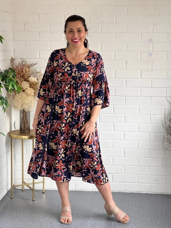 Kora Night Floral Dress